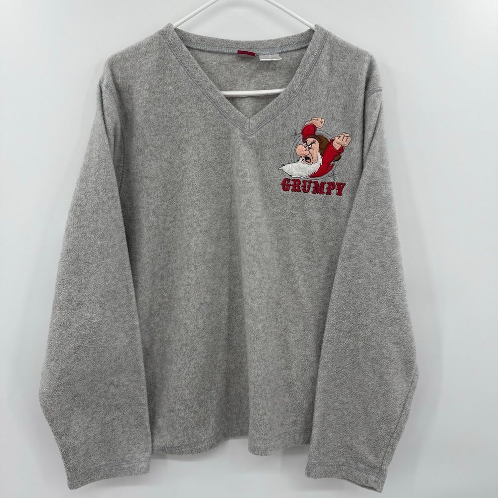 Vintage Disney Snow White grumpy fleece long sleeve xl